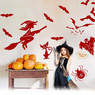 

〖Follure〗Bloody Witch Floor Clings Halloween Vampire Zombie Party Decor Decals Stickers