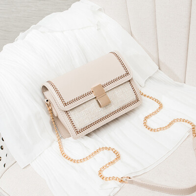 

Autumn&winter hair tweed chain lady on the tide feeling one shoulder slant bag fashion ins
