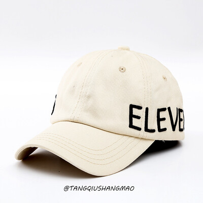 

2009 Fashion New Hat Side Letter ELEVEN Embroidered Baseball Cap Recreational Outdoor Baseball Cap Tide