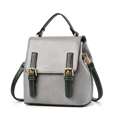 

Retro backpack womens double shoulder new England Korean version of soft leather Joker fashion PU female student bags