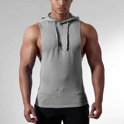 

Fashion Men Fitness Casual Shirts Hooded Gym Sport Outdoor Muscle Vest Waistcoat