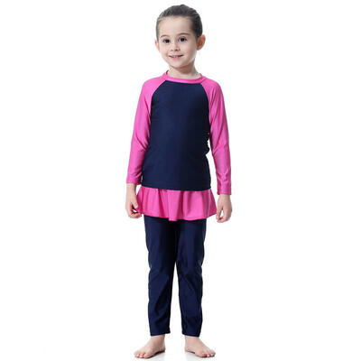 

2pcsset Muslim Girls Swimwear Kids Islam Long Sleeve Swimsuit Beach Wear