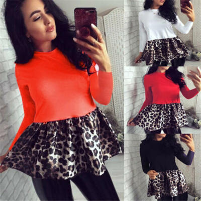 

Women Summer Tulle Ruffle Long Sleeve T Shirt Ladies Loose Casual Blouse Tops US