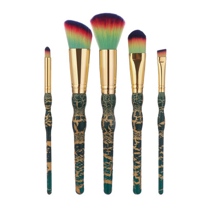 

〖Follure〗5 PCS Wooden Foundation Cosmetic Eyebrow Eyeshadow Brush Makeup Brush Sets Tool