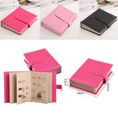 

Creative Jewelry Box Storage Organizer Case Earring Necklace Holder Book