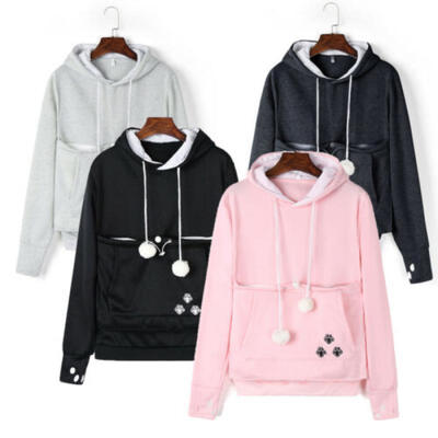 

Women Girl Cat Ear Hoodie Fleece Sweatshirt Hooded Coat Sports Jacket Outwear AU