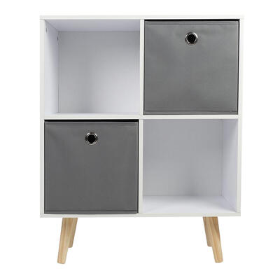 

Greensen Simple Storage Cube 4 Shelf Bookcase Landing Non-woven Closet Sundries Storage CabinetLiving Room Furniture