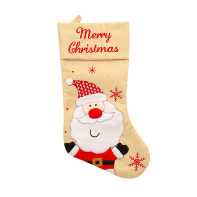 

New Hot Christmas Stocking With Hanging Rope Christmas Candy Gift Bag For Children Portable Christmas Decorations Kerst Decoratie