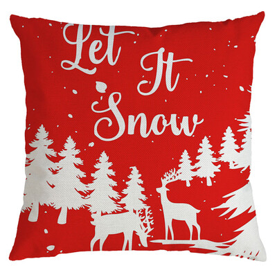 

Siaonvr Christmas Pillow Cover Pillowcases Decorative Sofa Cushion Cover 45x45cm