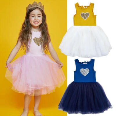 

UK Toddler Baby Girls Flower Dress Princess Party Pageant Dresses Kids Clothes