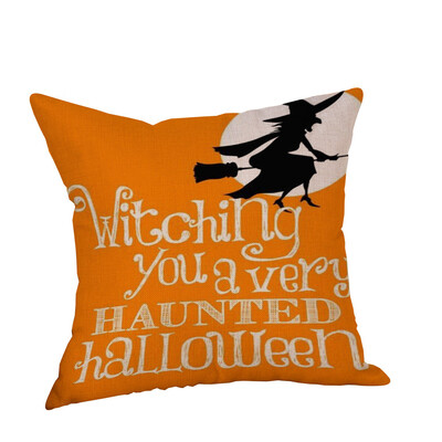 

Siaonvr Halloween Pillow Cases Linen Sofa Pumpkin ghosts Cushion Cover Home Decor