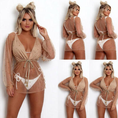 

New Sexy Women Lace Crochet Bathing Suit Bikini Swimwear Cover Up Beach Dress