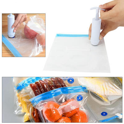 

Greensen 10pcs Vacuum Sealer Food Storage Bag Reusable Kitchen Packages Organizer with Pump