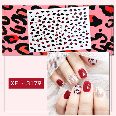 

Toponeto Fresh Style Print 3D Nail Art Stickers Manicure Adhesive Transfer Decals Descrip