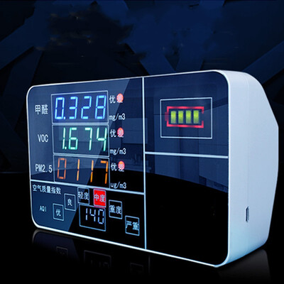 

Laser PM25 Detector Air Quality Monitor PM 25 VOC Formaldehyde Tester Meter Sensor Lithium Battery Chargable Car Detector