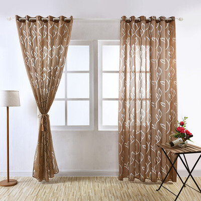 

Gobestart 1Pcs Solid Window Curtain Drape Panel Daylight Protection Sheer Scarf Valances