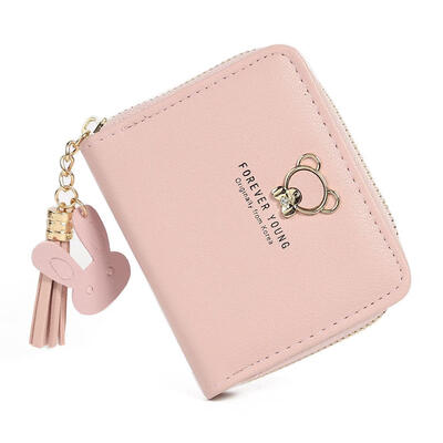

Cute Bear Pattern Coin Purse Women Zipper Wallet Card Holder Short Clutch
