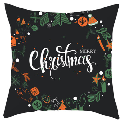 

Siaonvr Merry Christmas Short Plush Pillowcase Sofa Pad Set Home Decoration 18x18 Inch
