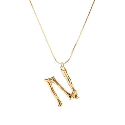 

Gold Letter Necklace Hot Fashion Vintage Jewelry Hyperbole Big English Letter Pendant Gold Chain Dangle Necklace For Women Gift