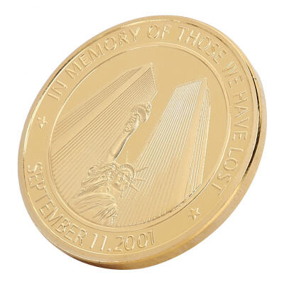 

Greensen 403mm World Trade Center Pattern 911 Attacks Commemorative Gold Plated Memory Coin