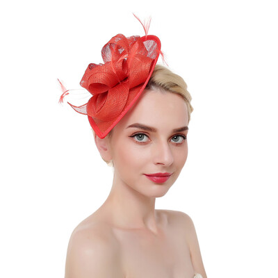 

Feathers Headband Clip Fascinator Hat Wedding Race Royal Ascot Head Accessory