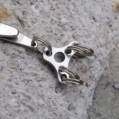 

Stainless Steel Outdoor Multi-purpose Key Chain Hat Style Keychain Money Clip Tool