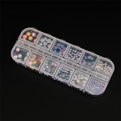 

〖Follure〗Nail Stickers Decoration Pearl Decoration DIY Card Nail Flash 12 Cases