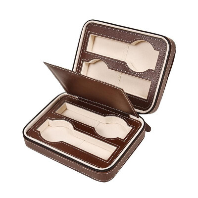

Portable 248 Grids Travel Watch Box Superior PU Leather Watch Storage Case Organizer