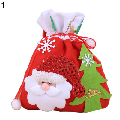 

Lovely Snowman Deer Santa Claus Children Christmas Gift Candy Apple Cloth Bag
