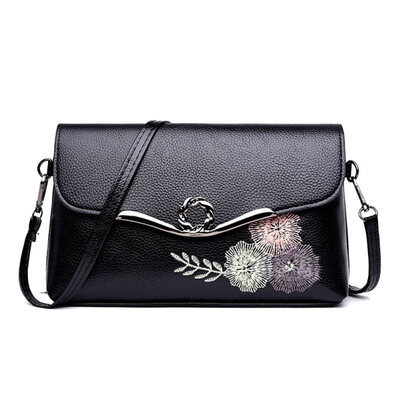 

Vintage Flower Embroidery Large Capacity Women Crossbody Pouch Party Clutch Bag