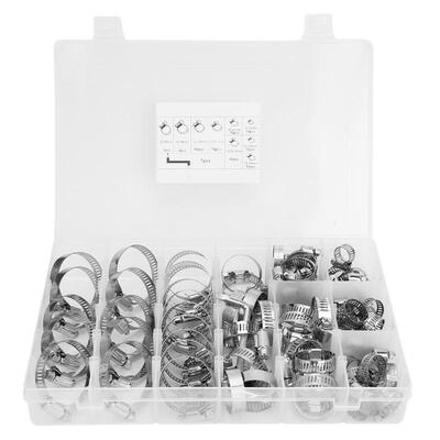 

Greensen 80 Pcs Stainless Steel Hose Clamp Pipe Hook Strong Force Hose Clip Kit 644mm for Multiple Uses