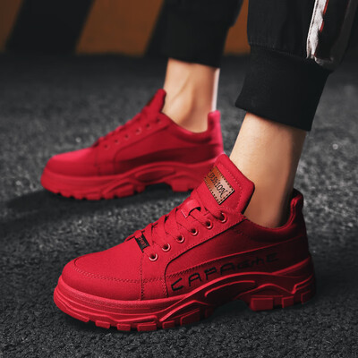 

Autumn Korean version of 100 mens shoes sports leisure ins canvas board shoes Hong Kong style mens trendy shoes