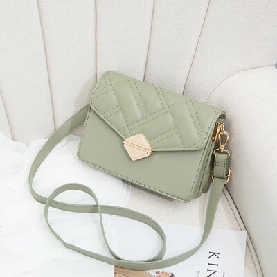 

Shang Xin Ling Ge Female 2019 Korean Version Baitie One Shoulder Slant Chao Korean Fashion Texture Simple Square Bag