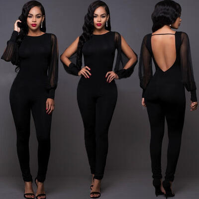 

New Sexy Women Backless Party Jumpsuit Playsuit Bodycon Romper Trousers Clubwear