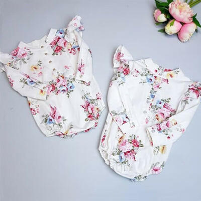 

US Newborn Baby Girl Long Sleeve Romper Bodysuit Jumpsuit Playsuit Clothes Set