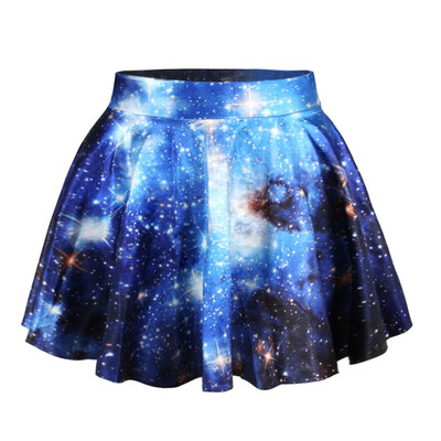 

Roseonmyhand Women Casual Christmas Star Flare Elastic High Waist Fashion Ball Gown Skirt