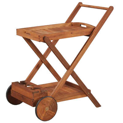 

Tea Trolley Solid Acacia Wood