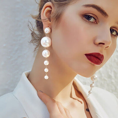 

New Brand Design Gold Color Wild Simulated Pearl Earrings For Women Personality Geometric Female Elegant Earring Accessories