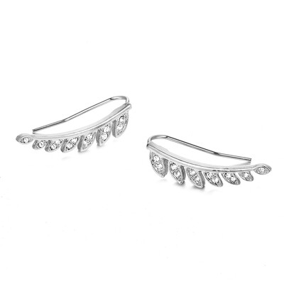 

Leaf Leaves Alloy Gold-plated Silver Stud Earrings for Women Fine Jewelry Accessories Elegant Charm Unique Stud Earring Gifts