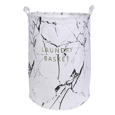 

Canvas Clothes Storage Barrel Waterproof Folding Laundry Basket Toys Holder