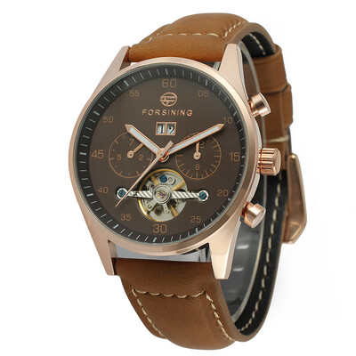 

FORSINING flywheel mens automatic mechanical watch belt watch mens watch female watch couple table