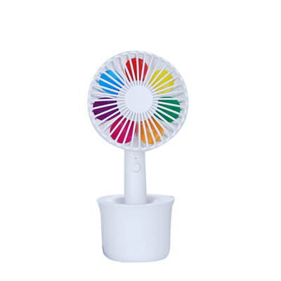 

Portable Colorful USB Rechargeable Handy Desktop Fan 3 Speeds Detachable Mini Personal Handheld Fan