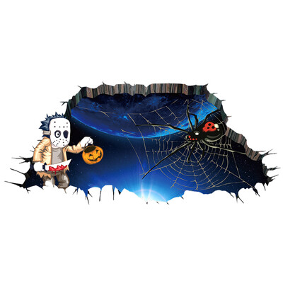 

Halloween 3D Wall Stickers Horror Horrible Removable Self Adhesive Wall Decal Paper