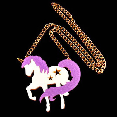 

Acorn Unicorn Necklace Show Bar Exaggerated Accessories