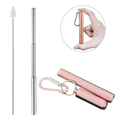 

Foldable Drinking Straw Collapsible Reusable Straws with Storage Box Travel Outdoor Household Home Kitchen Bar Accessories