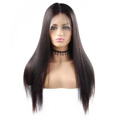 

8A Straight Wigs 360 human hair Lace Front wigs 10"-26" Human Hair Wigs Brazilian Hair Pre-plucked Swiss Lace Cap
