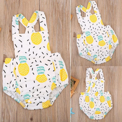 

Cute Baby Girl Clothes Pineapple PriI90 Jumpsuit Romper Bodysuit Outfit Playsuit