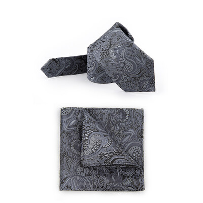 

Wholesale Mens Tie Towel Set Cashew Flower Business Polyester Pocket Towel Groom Wedding Groomsman Tie Set