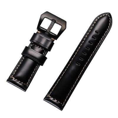 

〖Follure〗Smooth Leather Padded Replacement Watch Band Buckle Wrist Band Strap 22 MM