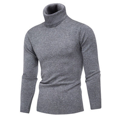 

Mens Slim Fit Winter Fashion Neck Turtleneck Sweater Stretch Jumper Shirt